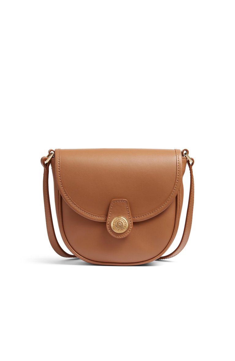 Sh Dee Button Saddle Bag - Tan-Tan