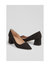 Sloane Black Suede Closed Court