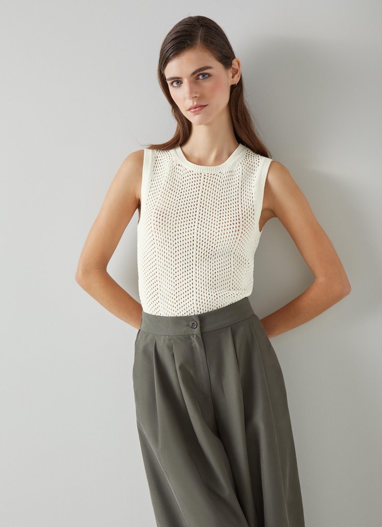 Tk Ava Knitted Tops - White