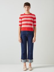 Tk Cinzia Knitted Tops - Aurora Red Blush