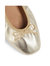 Trilly Champagne Metallic Leather Flat