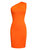 Asymmetrical Bodycon Dress - Neo Orange