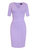 Bodycon Dress With Above-Elbow Sleeves - Digital Lavender