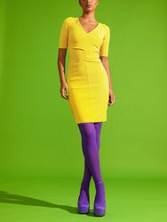 Bodycon Dress With Above-Elbow Sleeves