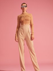 High-Waist Tapered Trousers