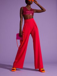 High-Waist Wide-Leg Trousers