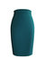 Jersey Pencil Skirt - Teal Green