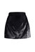 Lurex Velvet Mini Skirt - Black Metallic Velvet