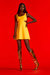 Mini Dress With Waist Cut-Out - Yellow