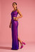 Sequined Square-Neck Evening Gown