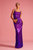 Sequined Square-Neck Evening Gown