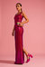 Sequined Square-Neck Evening Gown