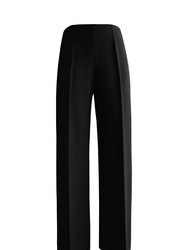 Stretch Straight Leg Pants - Black