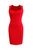 Sweetheart Dress With Tapered Straps - Blood Red