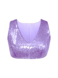 Ultra-Cropped Sequined Top