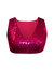 Ultra-Cropped Sequined Top - Magenta Sequin