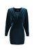 Velvet Dolman Sleeve Dress -  Teal Green Velvet