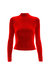 Velvet Turtleneck Top - Red Velvet