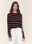 Brushed Nora Pullover Sweatshirt - Black Pink Stripe