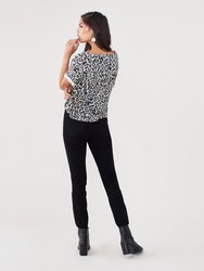 Leopard Boxy V Neck