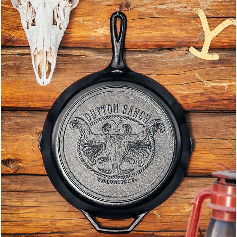 12 inch Seasoned Cast Iron Yellowstone Skillet