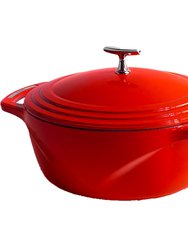 7.5 Qt. Enameled Cast Iron Dutch Oven - Smooth Sailing - Cherry On Top