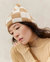 Barlet Checker Knit Beanie In Camel