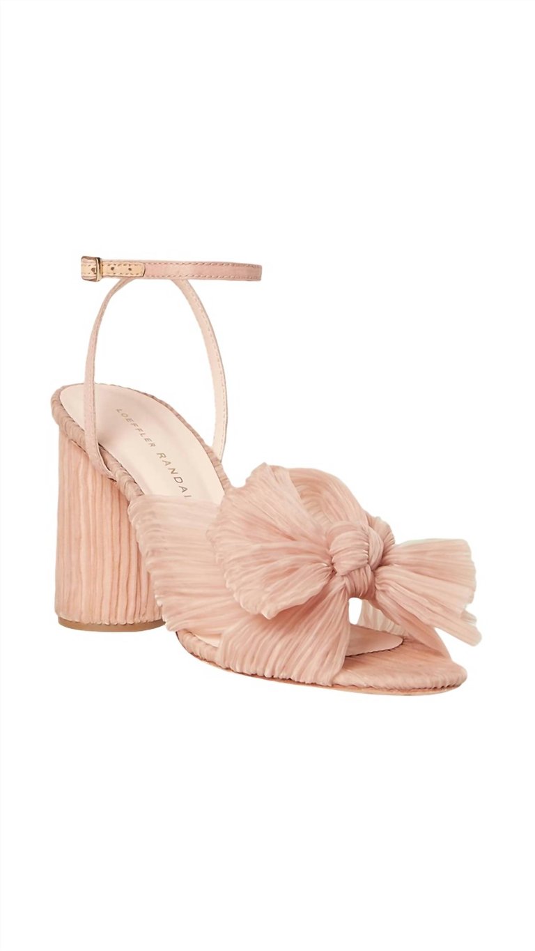 Camellia Pleated Bow Heel - Beauty