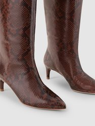 Gloria Tall Kitten Heel Boot With Pointed Toe