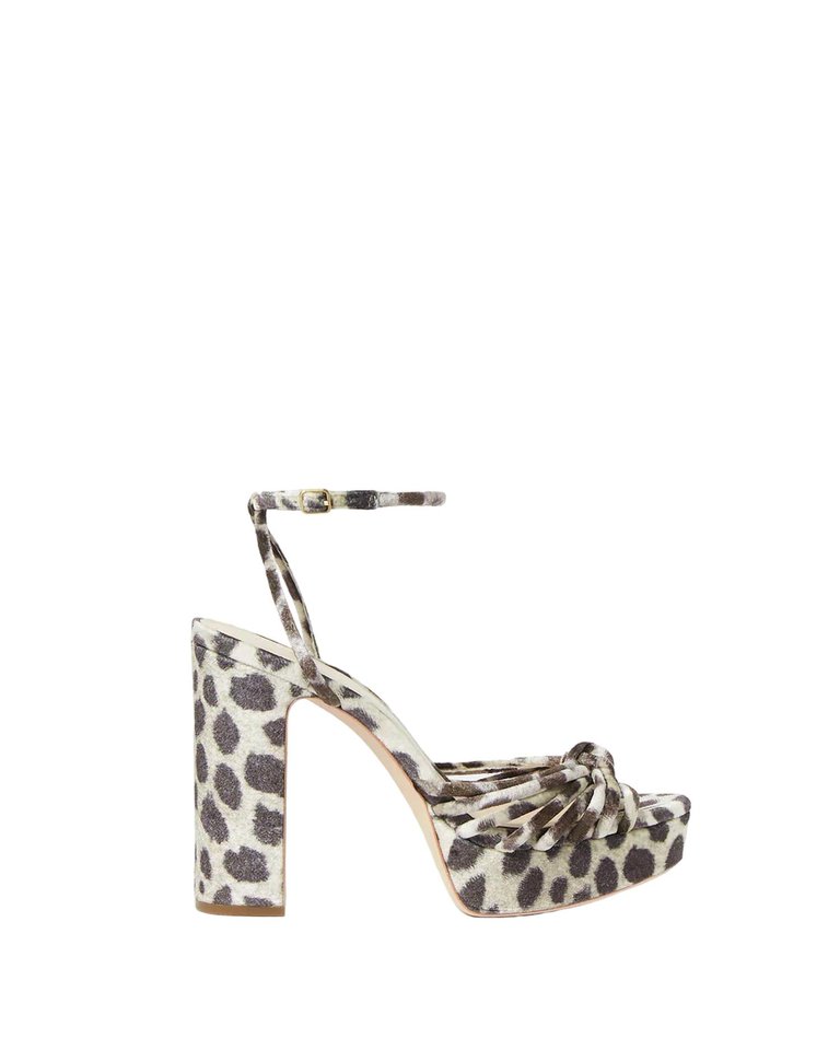 Rivka Knot Platform Sandal In Leopard