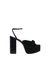 Roz Knot Platform Sandal In Black - Black