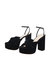 Roz Knot Platform Sandal In Black