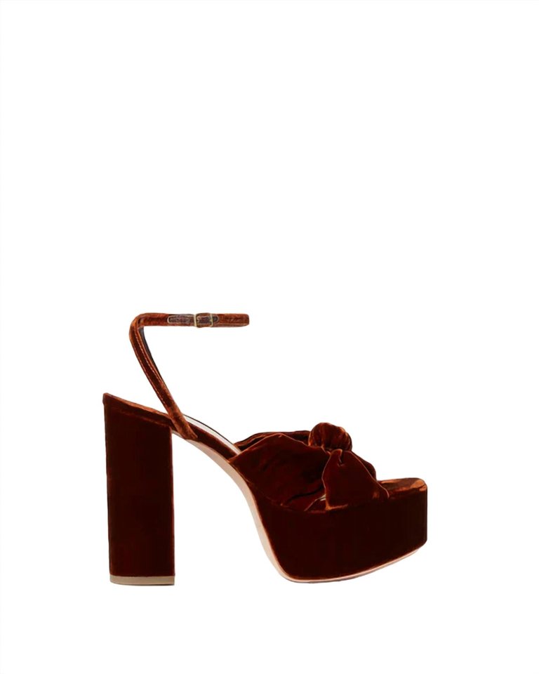 Roz Knot Platform Sandal In Sienna - Sienna