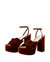 Roz Knot Platform Sandal In Sienna