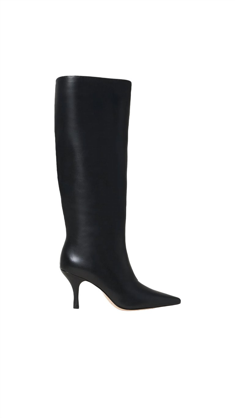Whitney Tall Leather Boots - Black