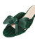 Women Emilia Pleated Bow Heel Sandal In Emerald