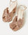 Women's Camellia Pleated Bow Heel Sandal In Dune