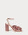 Women's Camellia Pleated Bow Heel Sandal In Metallic Rose - Metallic Rose