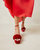 Women's Fae Platform Heeled Sandal In Scarlet