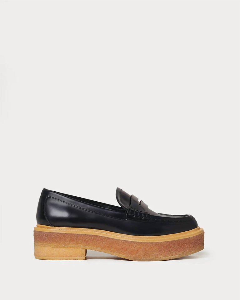 Women's Rikki Black Platform Loafer In Black