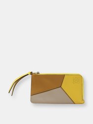 Loewe Women's Puzzle Coin and Card Holder Leather Wallet - Yellow