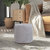 Boyd Pouf, Cotton Yarn Ottoman - Light Grey