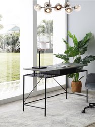 Brea Writing Desk - Grey/Black