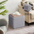 Deonte Pouf, Cotton Yarn Ottoman - Light Grey