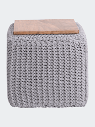 Deonte Pouf, Cotton Yarn Ottoman