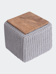 Deonte Pouf, Cotton Yarn Ottoman