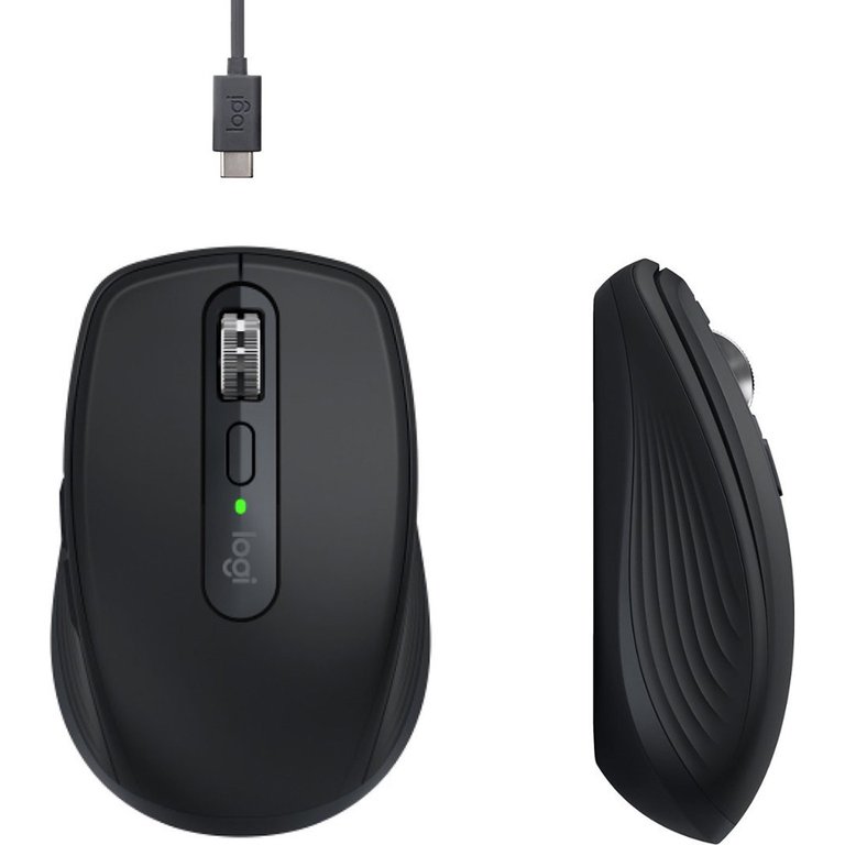 MX Anywhere 3S Wireless Compact Bluetooth Mouse - Black