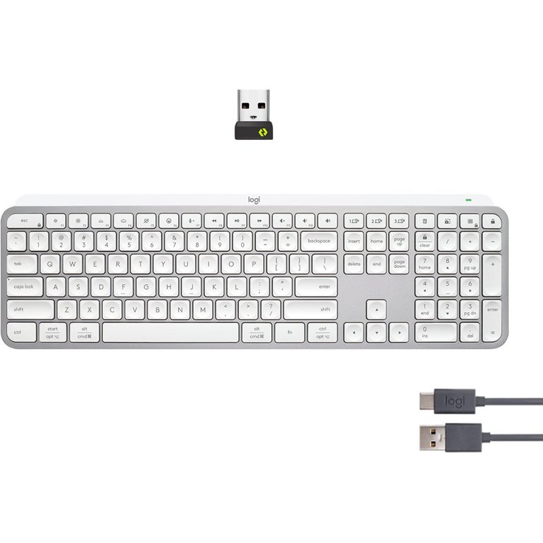 MX Keys Full Size Scissor Keyboard For PC And Mac - Pale Grey