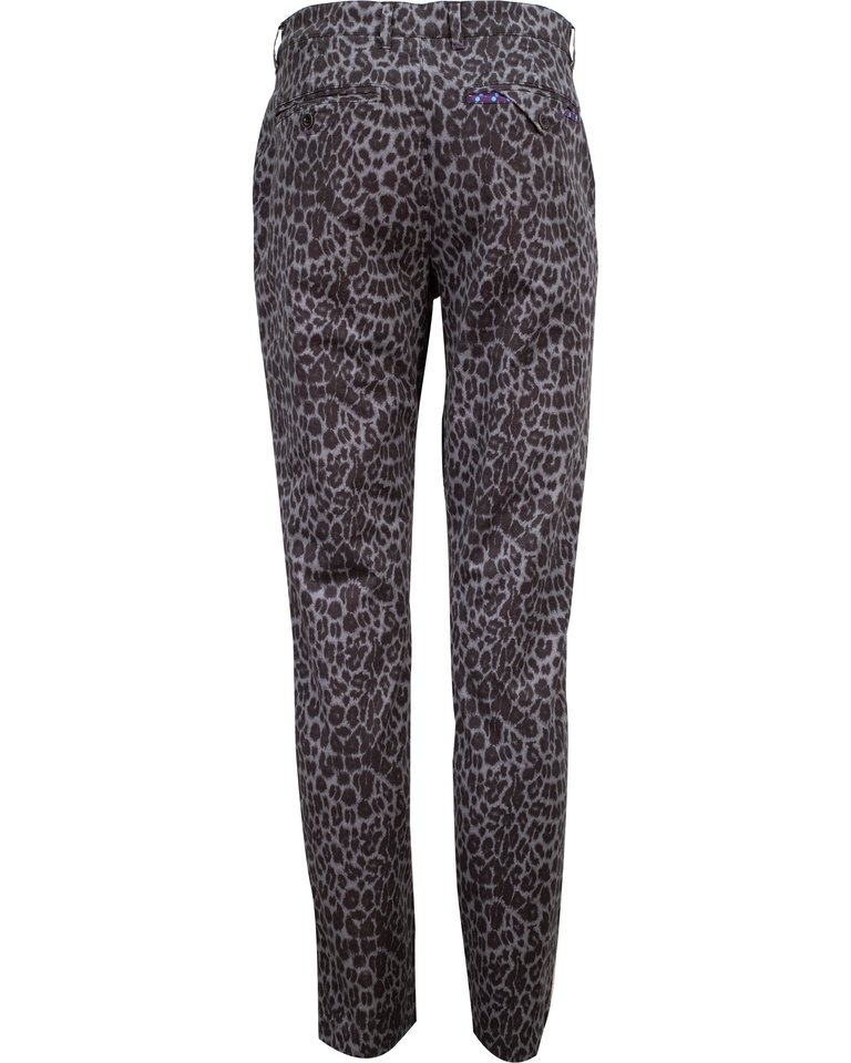 Charles Leopard Pants - Black