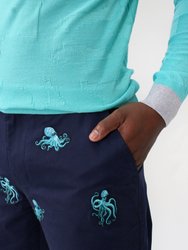 Charles Octopus Embroidery Pants